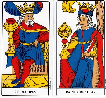 Quadro Rei e Rainha de Copas 2 peças